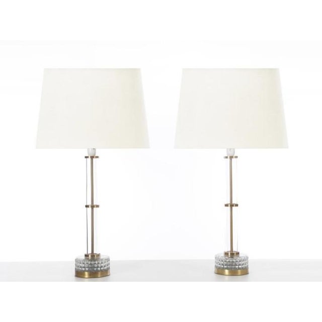 Metal Mid-Century Modern Table Lamps in Glass, 1960s, Set of 2 For Sale - Image 7 of 7