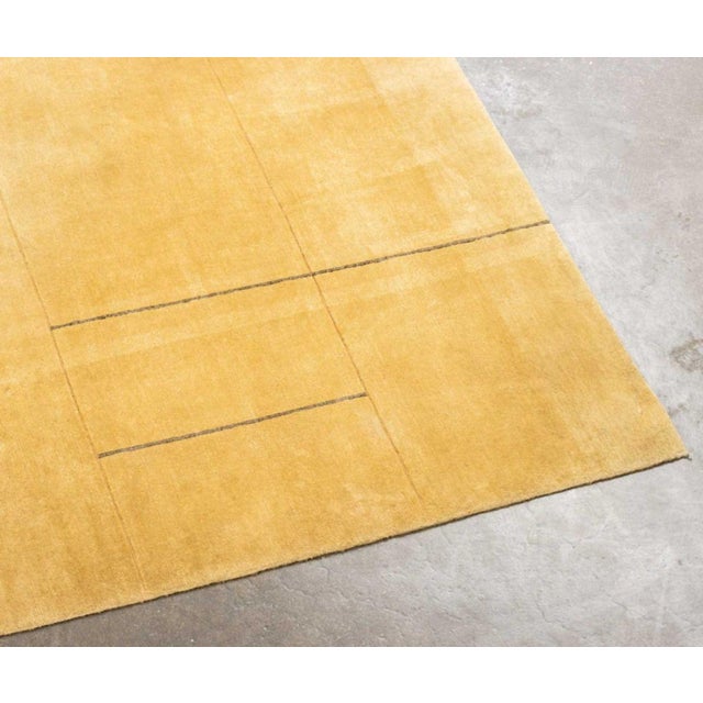 Modern Geometric Beige Carpet, 12' 7" X 9' 7" For Sale In New York - Image 6 of 7