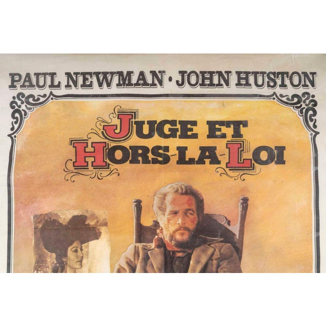 Original movie poster for "Juge et Hors-la-loi" ("The Life and Times of Judge Roy Bean") starring Paul Newman and John...