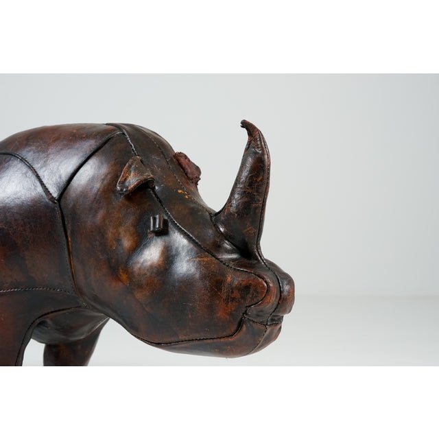 Leather Rhinoceros Ottoman by Dimitri Omersa for Omersa, United Kingdom, 1960s For Sale - Image 9 of 18