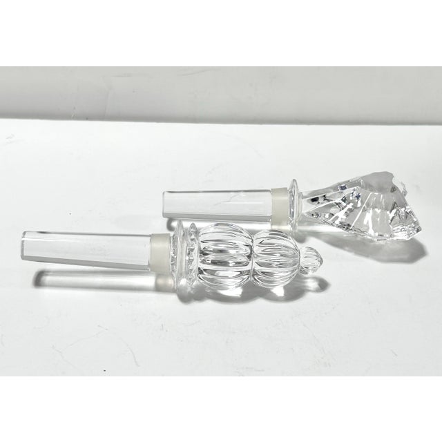Glass Vintage Crystal Bottle Stoppers – Bar Cart Decor – Entertaining For Sale - Image 7 of 8