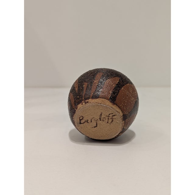 1980s James Berloff Studio Pottery Drip-Glazed Bud Vase For Sale - Image 5 of 6