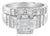 Sterling Silver 1.0 Cttw Diamond Composite Head Bridal Engagement Ring Set - Size 7 For Sale