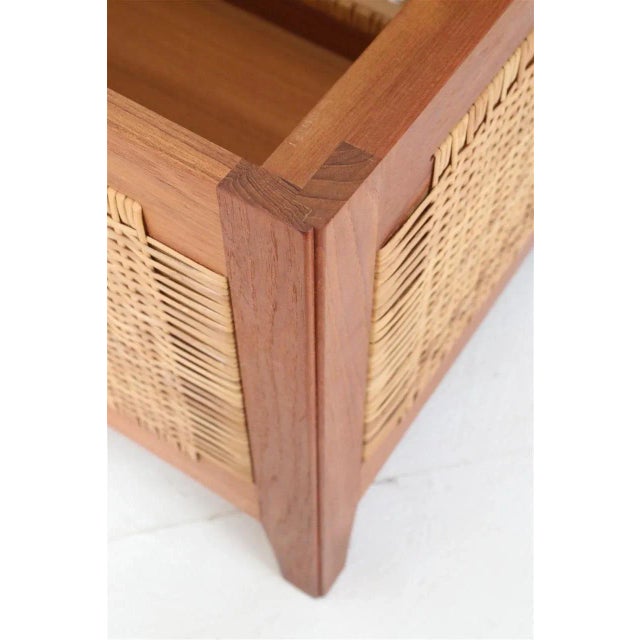 Danish PH 52 Teak and Rattan Chest by Kaj Winding for Poul Hundevad, 1960s For Sale - Image 10 of 13