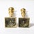 Near Pair Neoclassical Balustrade Form Brass Candleholders With Square Bases For Sale - Image 11 of 11