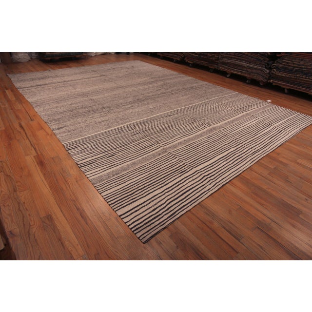 Tribal Large Tribal Geometric Modern Kilim Rug For Sale - Image 3 of 7