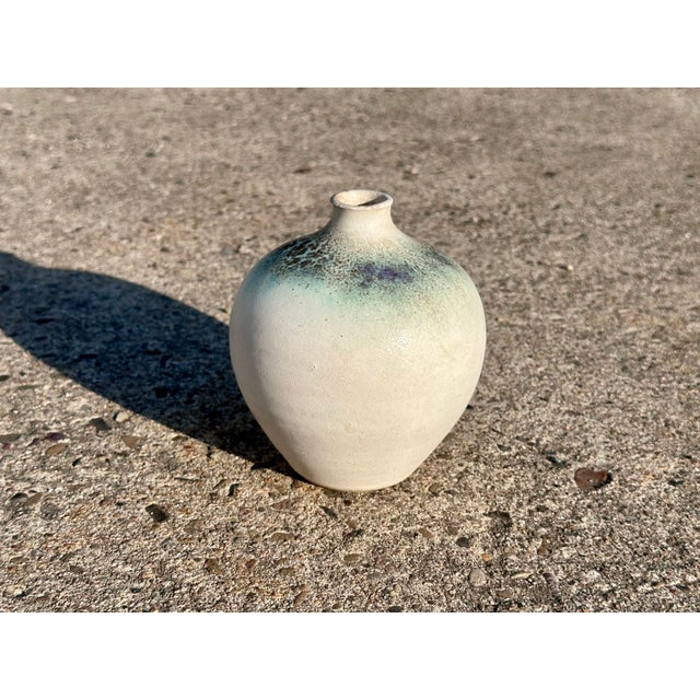 Studio Ceramic Spherical Vase by Elisabeth Grosser, Germany, 1980s For Sale - Image 9 of 16
