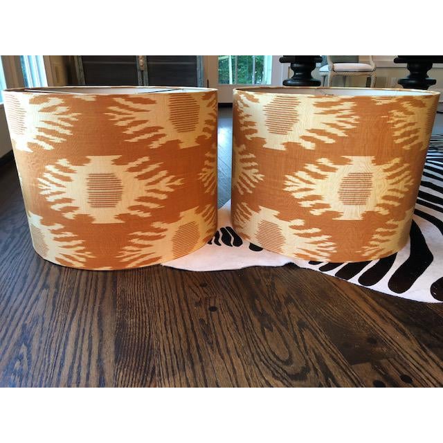 Boho Chic Ikat Fabric Lamp Shades a Pair Chairish