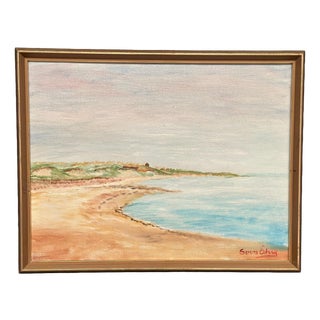 Svan Öberg, Coast, 1960s, Oil Painting on Canvas, Framed For Sale