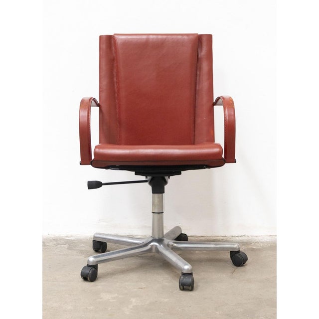 vintage Leather Chairs by Matteo Grassi, 1980s, Set of 3 For Sale - Image 14 of 18