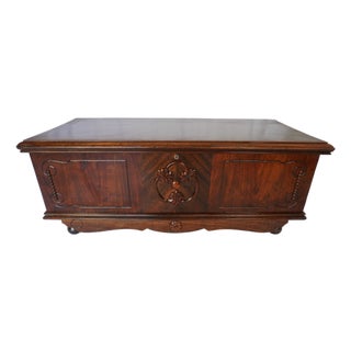 Vintage Cedar Lined Hope Chest | Solid Cedar Blanket Chest | Storage Trunk For Sale