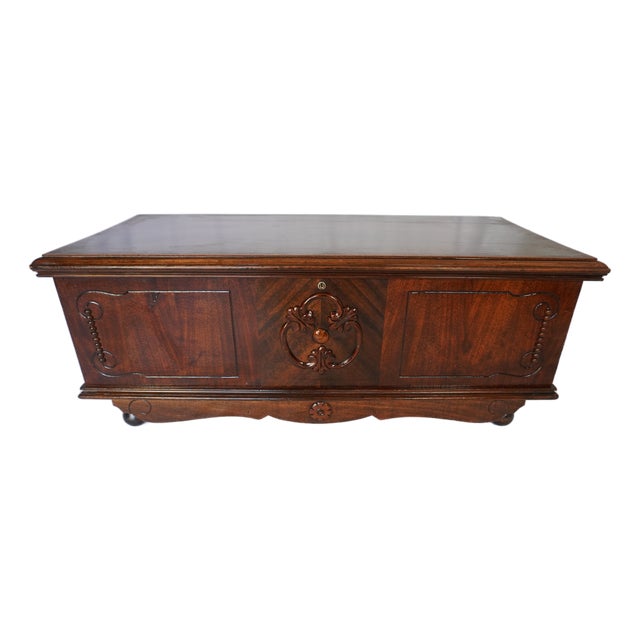 Vintage Cedar Lined Hope Chest | Solid Cedar Blanket Chest | Storage Trunk For Sale