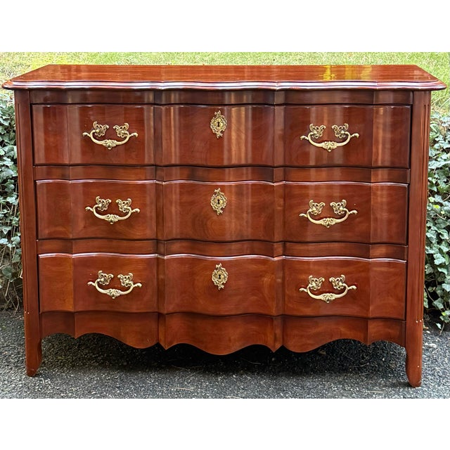 Stunning three drawer commode / small dresser crafted by Harden. Crafted from solid cherry in a luxe gloss finish this...