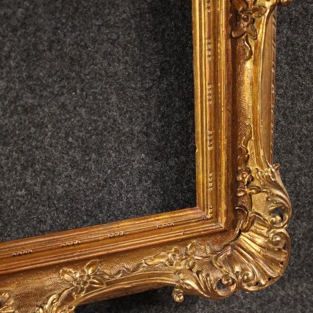 Vintage Italian Carved and Gilded Frame, 1930 For Sale - Image 11 of 15