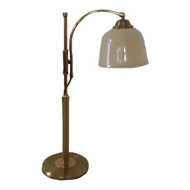Satin Brass Adjustable Table Lamp from Schröder, 1980s For Sale