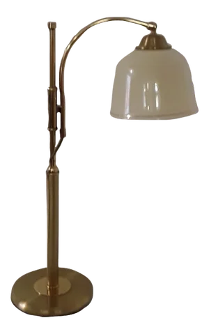 Satin Brass Adjustable Table Lamp from Schröder, 1980s