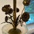 Barovier e Toso 1940s Early Murano Aventurine Filled Hand Blown Glass With Brass Flower Pedal Lamps With Original Foil Tag, a Pair For Sale - Image 4 of 12