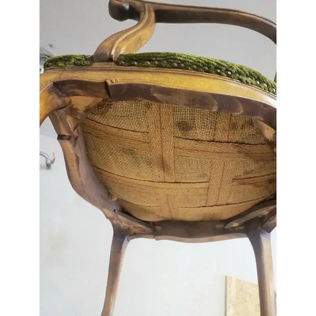 Antique 19th C. French Louis XV Child's Cabriolet Armchairs - Deconstructed Velvet Pair For Sale - Image 12 of 12