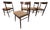 Vintage Chairs in Beech and Fabric, 1960s, Set of 5 For Sale