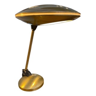 Vintage Brass Table Lamp, 1950s For Sale