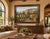 Army Green Late 20th Century Monumental Signed B. Andrews Tuscan Vineyard Landscape Oil Painting, 54" For Sale - Image 8 of 18