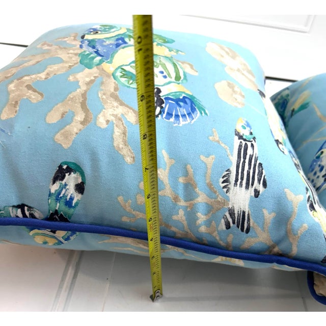 Set of 2 Coastal Marine Cushions For Sale - Image 4 of 9