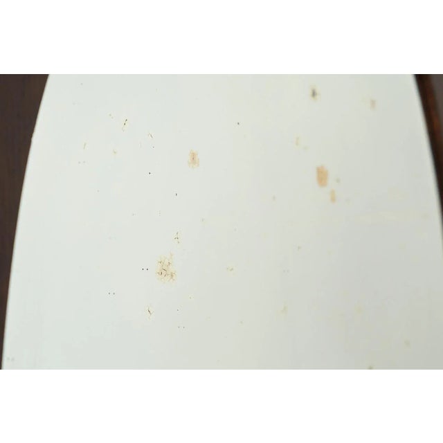 Brown Large Oval Facetted Mirror with Rectangular Oak Frame, 1920s For Sale - Image 8 of 11