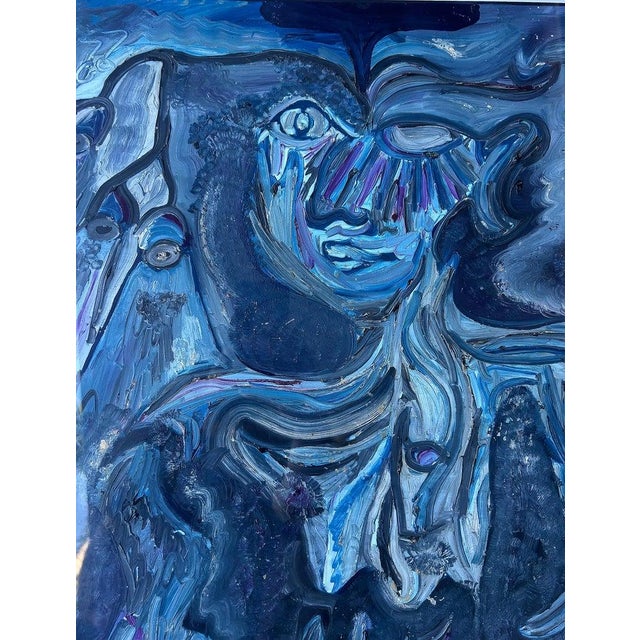 1990s Figurative Abstract Painting by Roberto Rosabal For Sale - Image 4 of 6