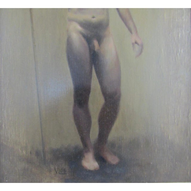 Florence Academy of Art Academic Male Figure Study Oil Painting Signed Vios For Sale In Miami - Image 6 of 14