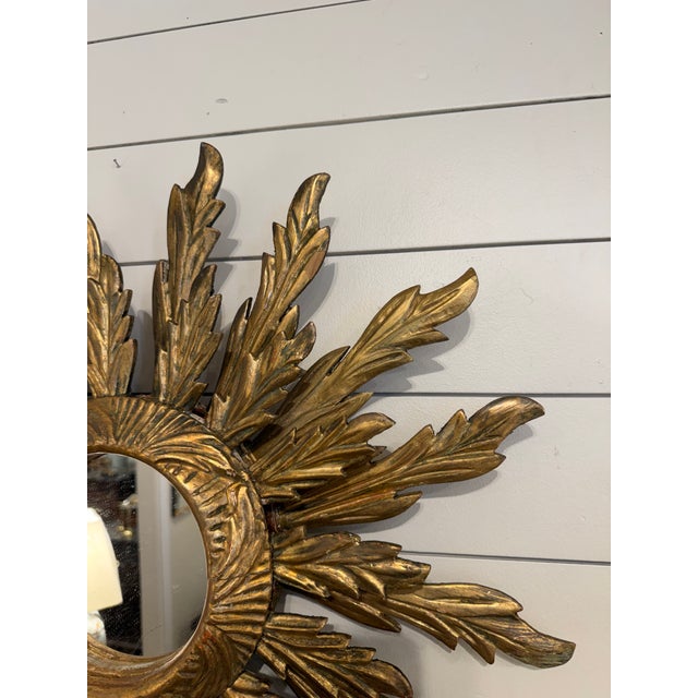 Vintage Sunburst Mirror For Sale In Nashville - Image 6 of 8