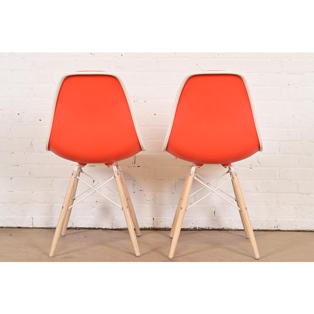 Charles & Ray Eames for Herman Miller DSW Shell Side Chairs, Pair For Sale - Image 10 of 13