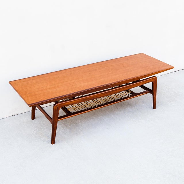 Sculptural Danish Modern Two-Tier Floating Top Teak Coffee Table by Arne Hovmand Olsen, Attributed For Sale - Image 13 of 15
