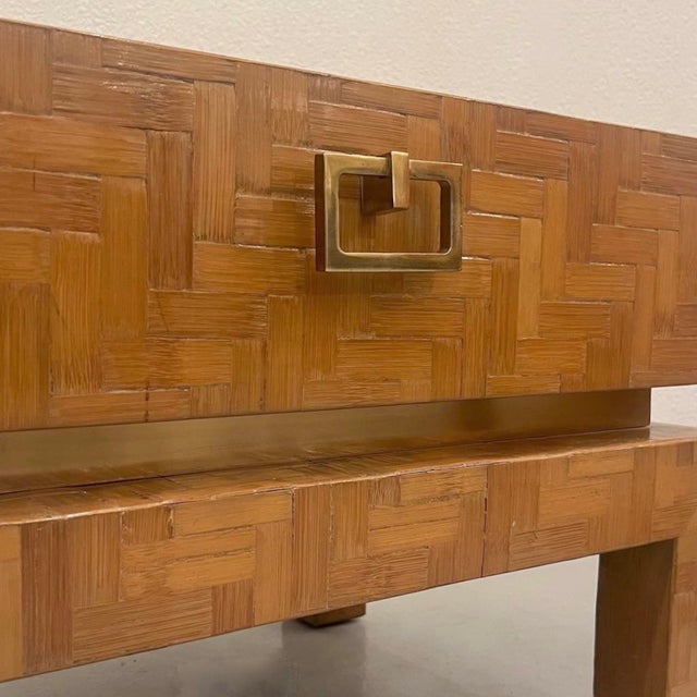 Bamboo and Brass Bedside Tables by Dal Vera, Italy, 1970s, Set of 2 For Sale - Image 6 of 8