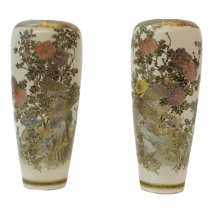 Satsuma Hand Painted Vases