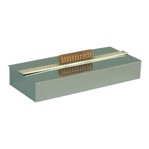 1930s Chase Chrome Art Deco Cigarette Box With Butterscotch Bakelite Handle