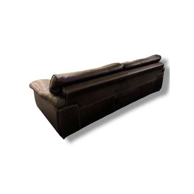 Roche Bobois Roche Bobois Leather Couch For Sale - Image 4 of 6