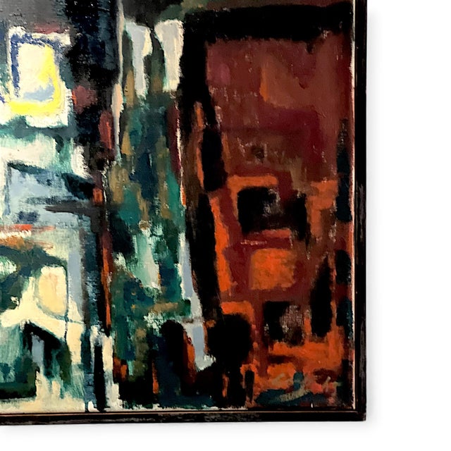 1960s Jaap de Carpentier, Abstract Landscape in Green Tones, 1960s, Oil on Canvas For Sale - Image 5 of 11