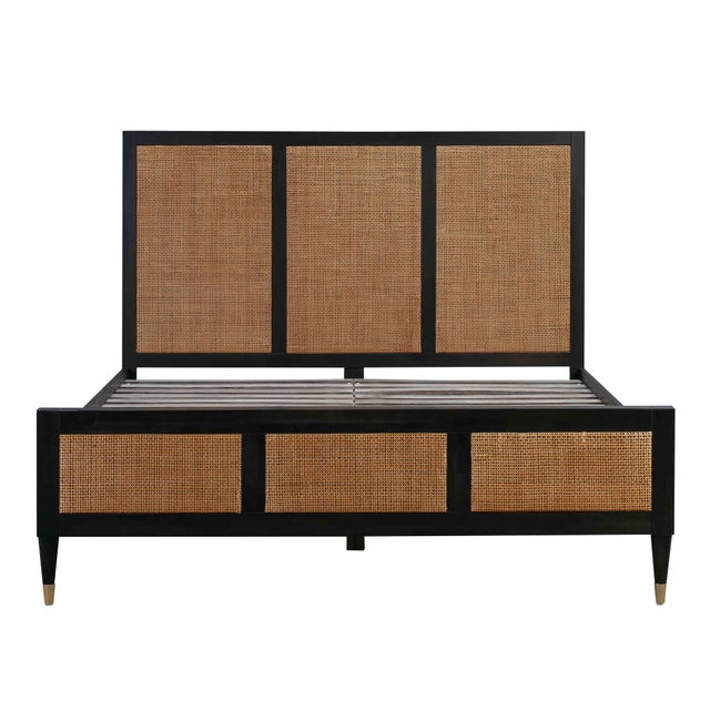 Wood Sierra Noir Queen Bed For Sale - Image 7 of 12