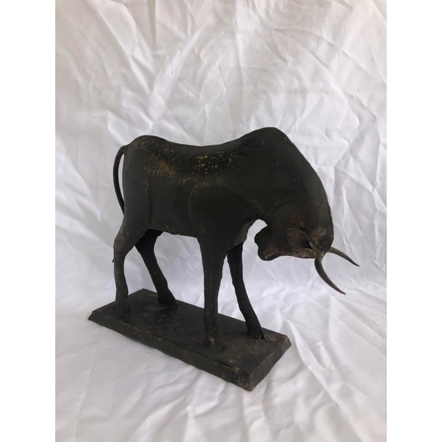 Bull Figure 1970s Majestic Metal For Sale In Greensboro - Image 6 of 6
