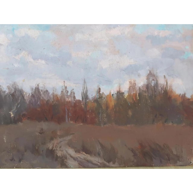 1960s Impressionism Forest Oil Painting, Ukrainian Artist, 1969 35-48 For Sale - Image 6 of 6