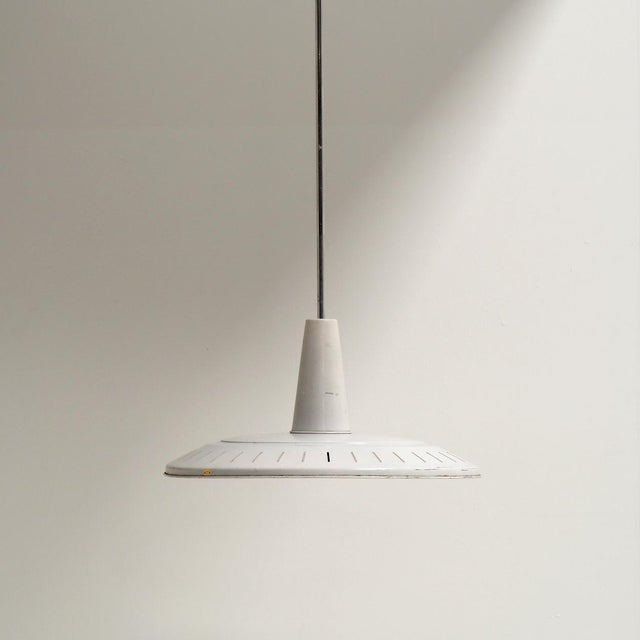 1950s Belgian School Industrial Pendant Lamp, 1950s For Sale - Image 5 of 9