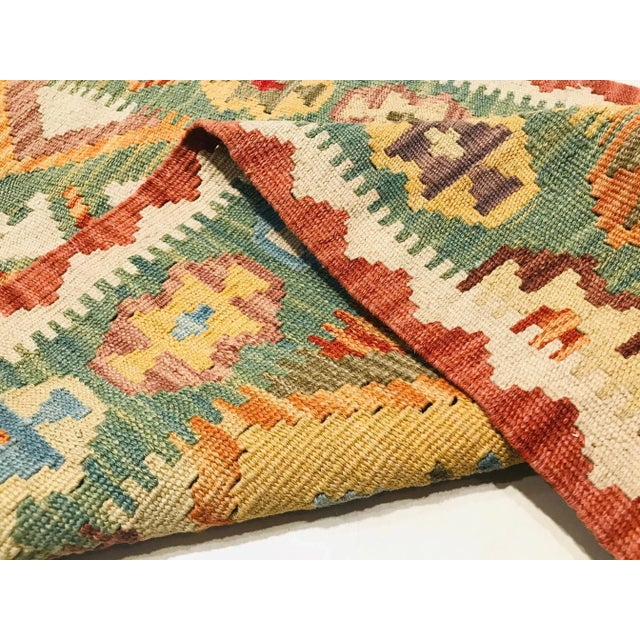 Red Vintage Hand-Crafted Wool Carpet, 1986 For Sale - Image 8 of 12