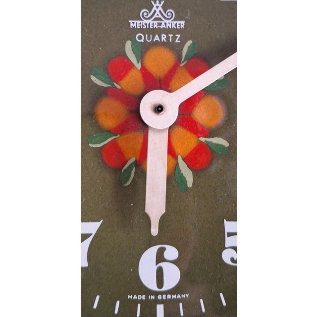Vintage German Ceramic Wall Clock by Meister-Anker, 1970s For Sale - Image 4 of 6