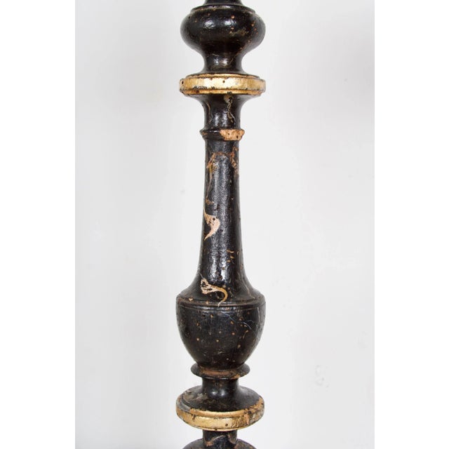 Mid 19th Century Italian Baroque Style Faux Marble Candle Torcheres - a Pair For Sale - Image 9 of 12