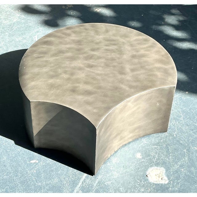 Vintage Postmodern Sculpted Metal Coffee Table For Sale - Image 4 of 7