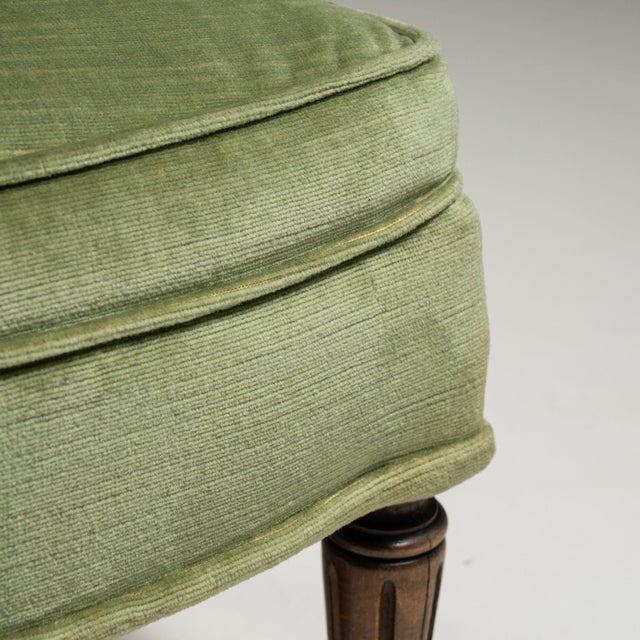 19th Century 19th Century France Mid-century Modern Green Wood Lounge Chair For Sale - Image 5 of 10