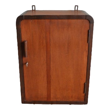 Antique Art Deco Medicine Cabinet in Mahogany For Sale