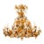 Early 20th Century French Crystal and Amber Flower Chandelier For Sale