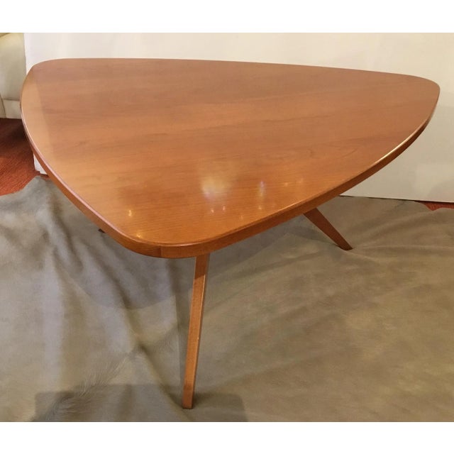Mid-century modern Style Selva Co. Grace wood cocktail table, showroom floor sample, original retail $2403