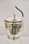 Vintage Wallace Mid Century Modern Silver Plated Hinged Lid Ice Bucket w glass liner. Circa Mid 20th Century....